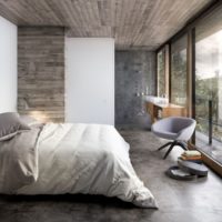 Stratifié gris à l'intérieur de la chambre