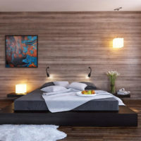 Stratifié dans la conception d'une chambre d'une maison privée