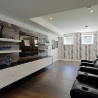 Home cinema dans une maison de campagne