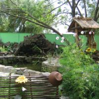 Eco-style dans la conception d'un petit chalet d'été