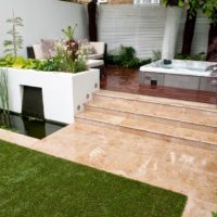 Terrasse extérieure de style moderne