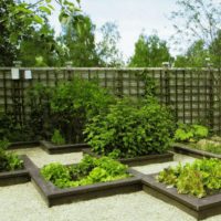 Lits en bois dans la conception du jardin