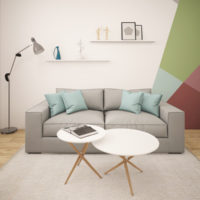 Style minimaliste à l'intérieur d'un studio