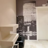 Papiers peints dans le couloir d'un studio
