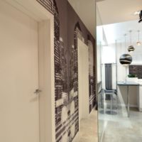 Porte d'entrée dans le couloir d'un studio