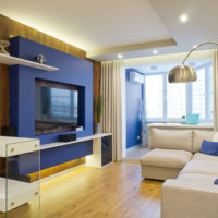 Balcon combiné dans un studio
