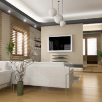Todos los tonos de gris en un diseño de habitación individual.