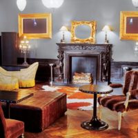 Chimenea en el diseño de la sala de estar