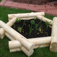 Lit rondin hexagonal pour la décoration de jardin