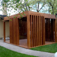 Tonnelle Art Nouveau en bois