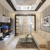 Nuances de beige à l'intérieur du salon.