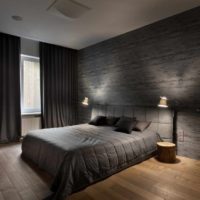 Design de chambre aux couleurs sombres