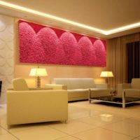 Mousse rouge à l'intérieur du salon d'une maison privée