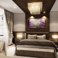 Nuances brunes dans la décoration de la chambre pour hommes
