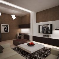 La combinaison des couleurs marron, blanc et noir dans la chambre d'une maison de campagne