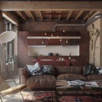 Style loft dans la décoration de la maison pour les hommes