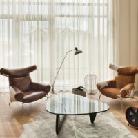 Mobilier design dans un salon moderne