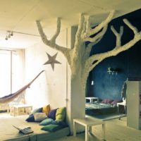 Arbre dans la conception d'une salle de fée