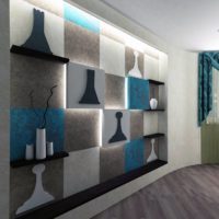 Motifs d'échecs dans la décoration du salon