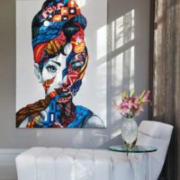 Image dans le style de la décoration d'art sur le fauteuil dans le salon