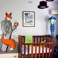 Chambre d'enfants dans un style pop art.
