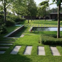 Jardin japonais sur un terrain personnel
