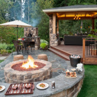 Barbecue en pierre de bricolage