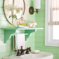 Couleur menthe dans la salle de bain