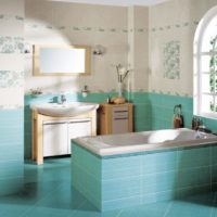 Salle de bain à la menthe poivrée