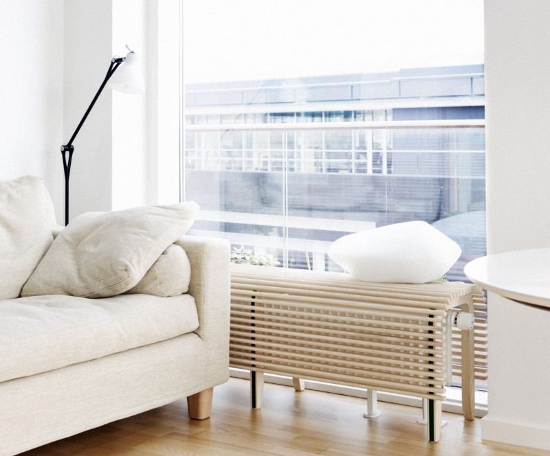 Decoración batería de pantalla de madera en un estilo moderno