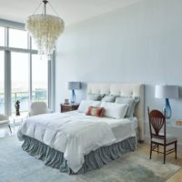Chambre bleue rustique