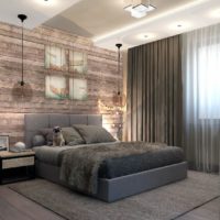 Chambre de style industriel sombre
