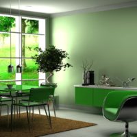 La prédominance du vert dans le salon