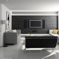 Intérieur à la mode dans les tons noirs