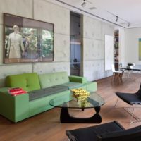Nuances de vert dans un intérieur moderne