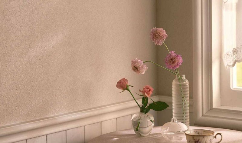 Papier peint liquide dans la conception des murs de cuisine
