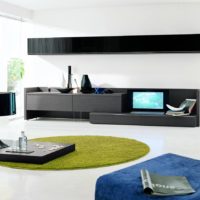 Mobilier de salon minimaliste sombre
