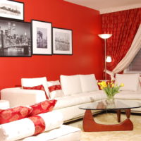 Muebles blancos en un interior moderno.