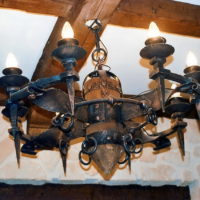 Lustre en métal rétro