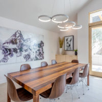 Lustre minimaliste avec bande LED