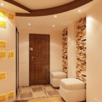 Intérieur d'un couloir lumineux 2x2 mètres