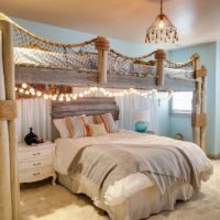 Bois et cordes dans la décoration de la chambre des enfants