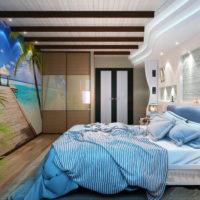 Nuances de bleu à l'intérieur de la chambre