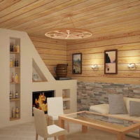 Intérieur d'un bain spacieux dans un style moderne