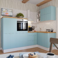 Cuisine moderne couleur menthe