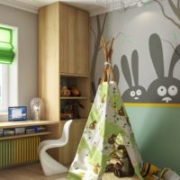 Couleurs de menthe dans la chambre des enfants