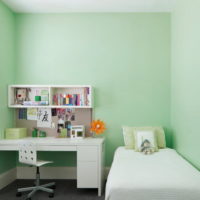 Chambre d'enfant aux couleurs menthe