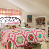 Textile brillant dans le design de la chambre