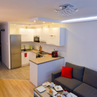 Cuisine en forme de U en MDF laminé