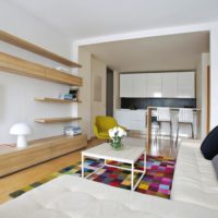 Conception de cuisine dans le style du minimalisme moderne